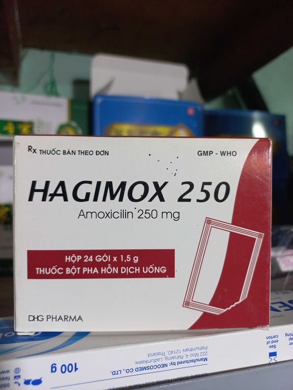 Amoxicillin 250 hậu giang hộp 24 gói