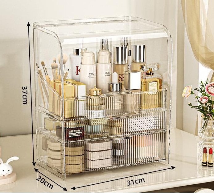 Tủ Kệ Trang Điểm Để Mỹ Phẩm, Nước Hoa 3 Tầng loại 37*31*20cm #HK44