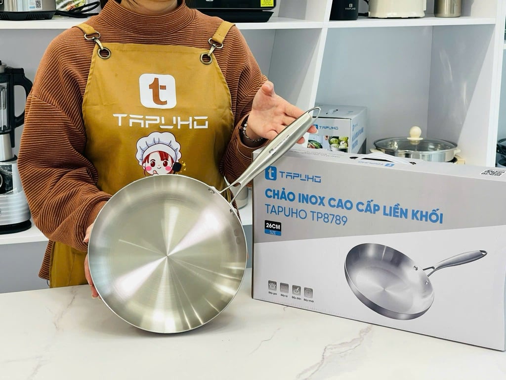 CHẢO INOX 3 LỚP LIỀN KHỐI – SIZE 26CM TAPUHO