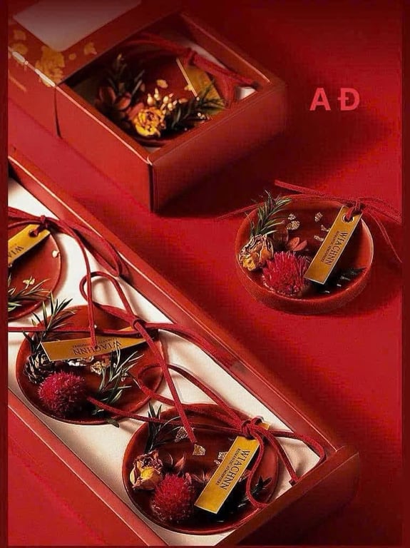 set 3 sáp thơm kèm túi xách phiên bản tết