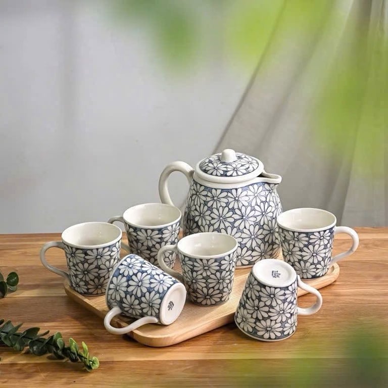 Bộ ấm 6 chén Bát Tràng