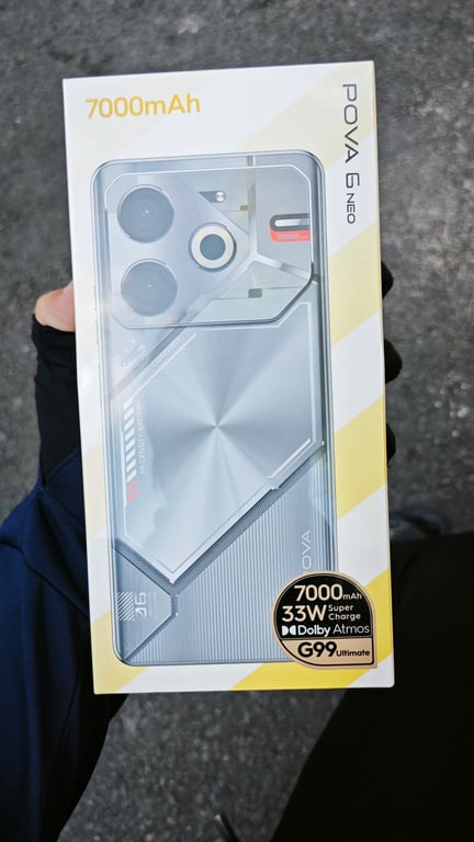 Điện Thoại Tecno Pova 6 Neo (8/128) Silver LI6 - BH 12 Tháng