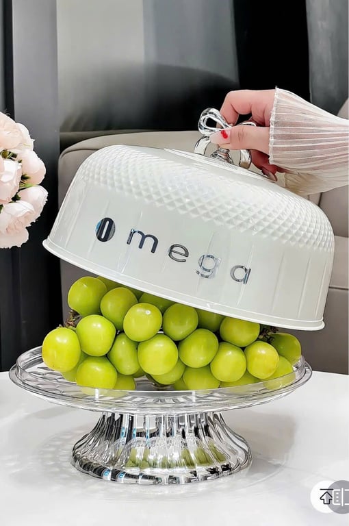 Khay đựng hoa quả trái cây đĩa đựng hoa quả bánh kẹo nhựa có đáy thoát nước cao cấp