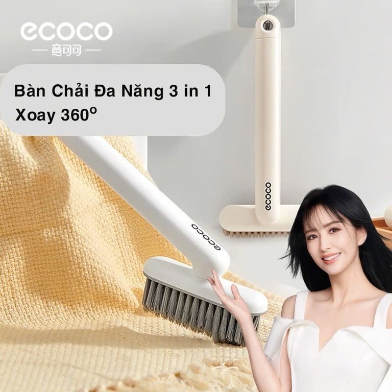 BÀN CHẢI CỌ KHE GÓC ECOCO E24027 KÈM ĐẦU KẸP RÁC