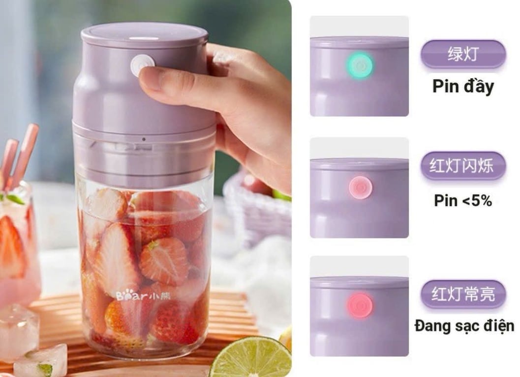 MÁY XAY MINI TỰ ĐỘNG CẦM TAY HÃNG BEAR LLJ-Q03H7