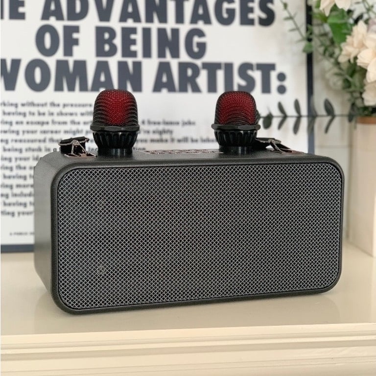 Loa Bluetooth Karaoke K186 Pro kèm 2 mic