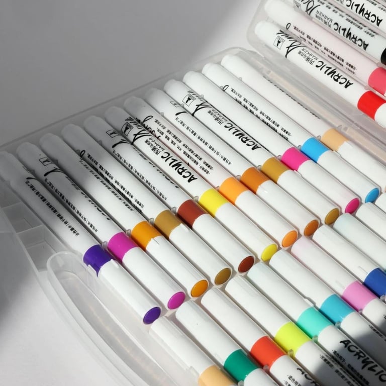 BÚT MÀU DẠ ACRYLIC MARKER HỘP 60 bút 👍