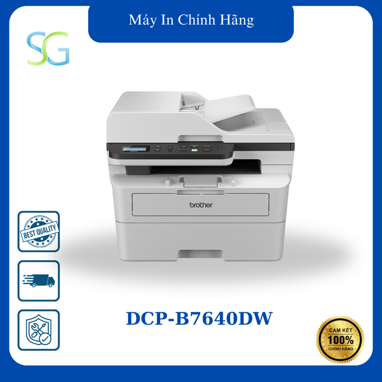Máy In Laser Trắng Đen Đa Năng Brother DCP-B7640DW (A4/ Đảo Mặt/ Scan ADF 1 Mặt/ Copy/ USB/ LAN/ WIFI)