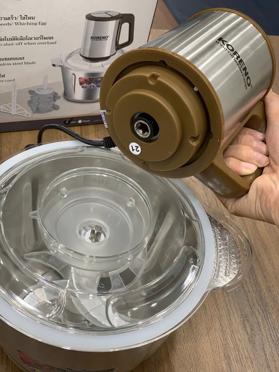 MÁY XAY THỊT KORENO 3L 400W KÈM DỤNG CỤ BÓC TỎI