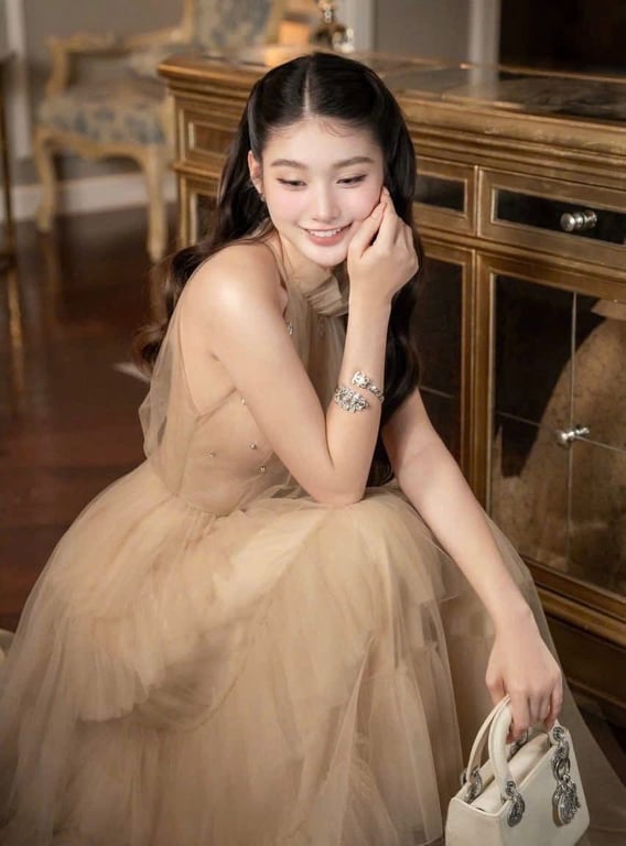 Yếm ren nâu ChouChou ( size s )