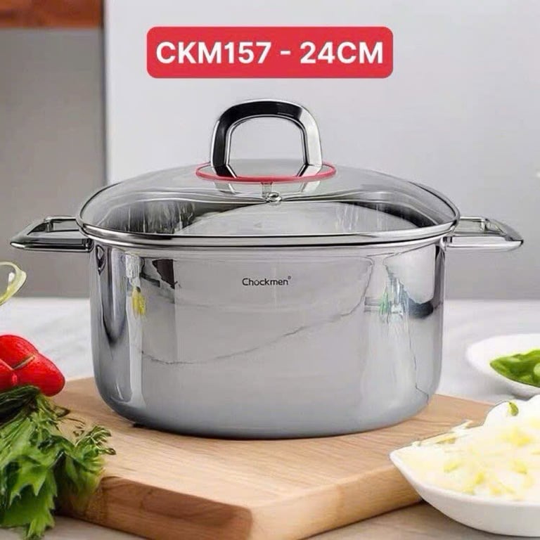 Nồi quai vuông Chockmen size 24cm thành cao 14cm CKM157