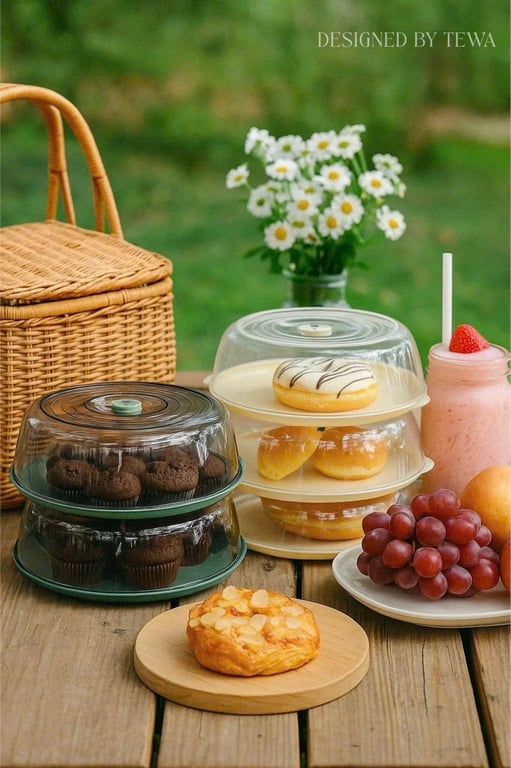 SET 3 HỘP ÚP THỨC ĂN XẾP TẦNG TEWA JAPAN