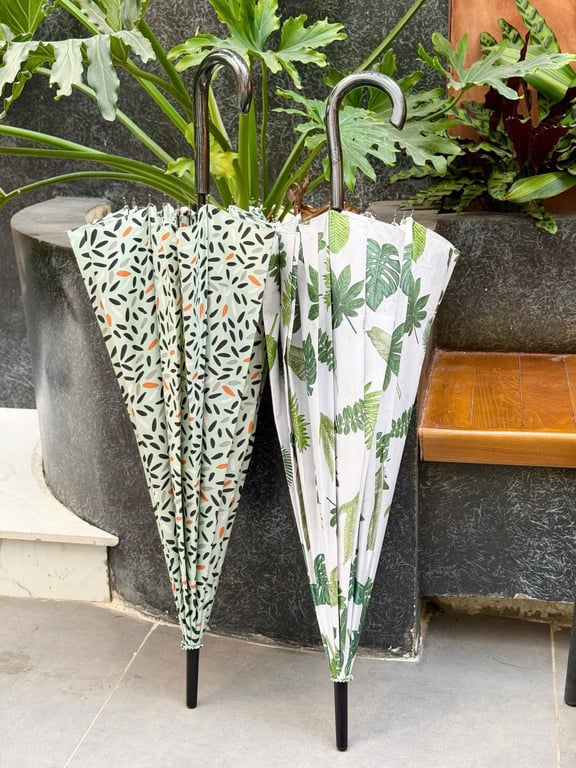 Ô tự động cán dài 16 nan Tropical leaf Kaiyo