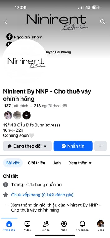 Page thuê váy tiệc- váy brand