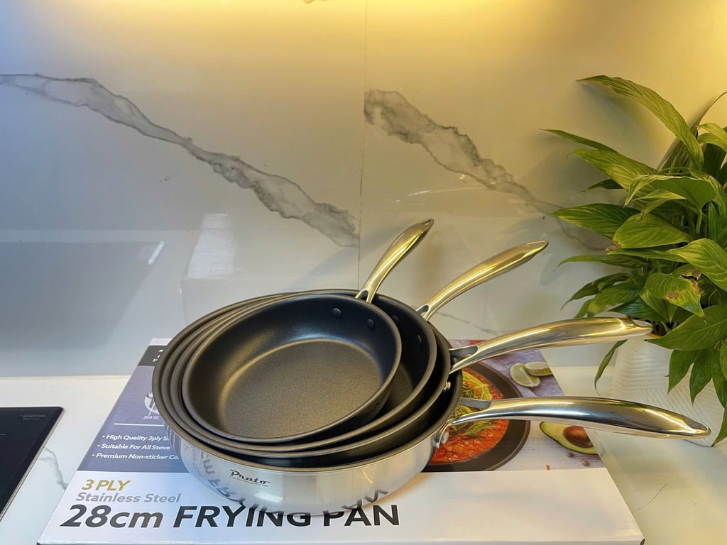 Chảo Chống Dính Đáy Liền Prato Size 20/24/26/28cm