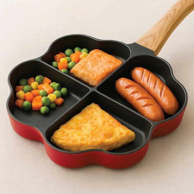 CHẢO 4 NGĂN HÌNH CỎ 4 LÁ TODAII 19CM