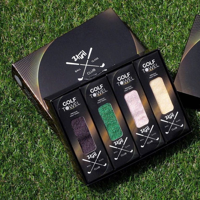 SET 4 KHĂN MẶT BAMBOO XUẤT HÀN KHP27 DÒNG GOLF ĐẲNG CẤP