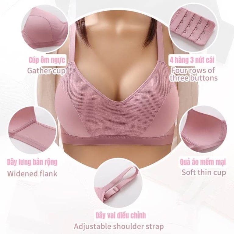 Áo lót không gọng đúc su mềm mại xuất Nhật