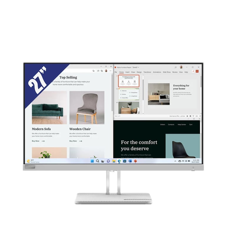 Màn Hình Máy Tính Lenovo L27i-40 27 inch (1920 x 1080/IPS/100Hz/4 ms/FreeSync)