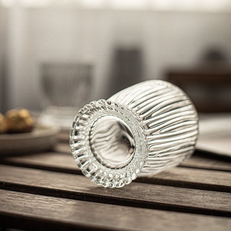 bộ 6 Ly thủy tinh eo sọc phong cách cổ điển