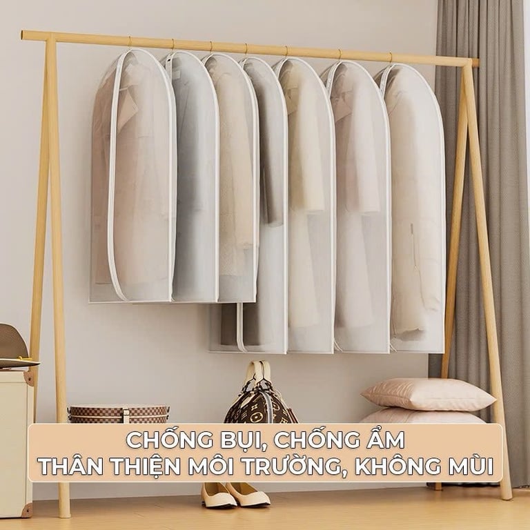 SET 5 TÚI ĐỰNG QUẦN ÁO CHẤT LIỆU PEVA CAO CẤP GHA504