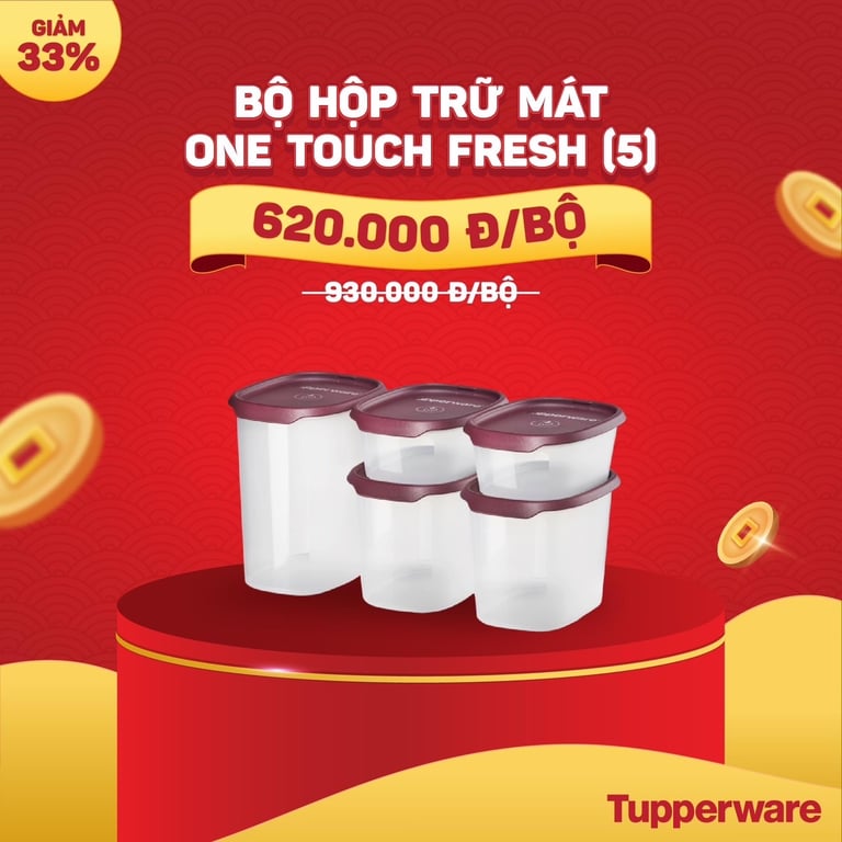 Set hộp trữ mát one touch fresh