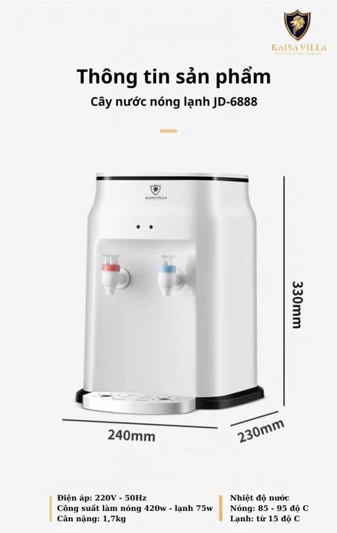Cây nước nóng, lạnh mini Kaisa Villa JD-6888