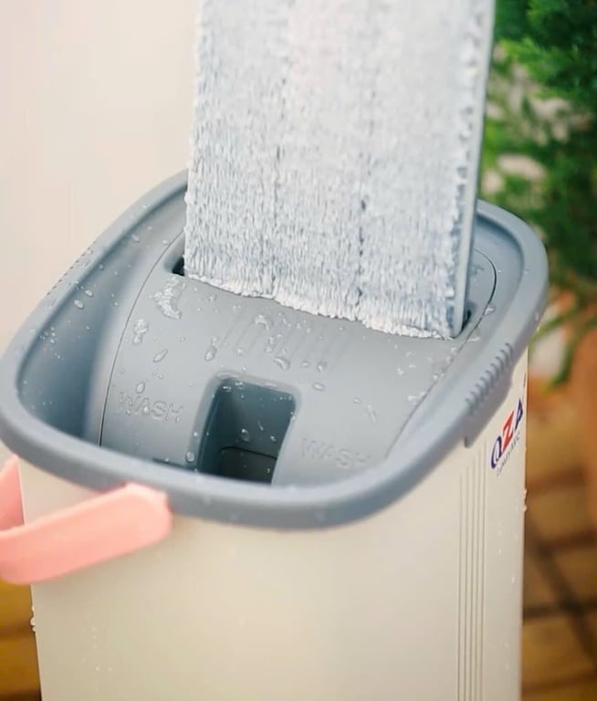 BỘ LAU NHÀ OZA 2 NGĂN TỰ VẮT – MÃ OZA108 (KÈM 2 BÔNG LAU)