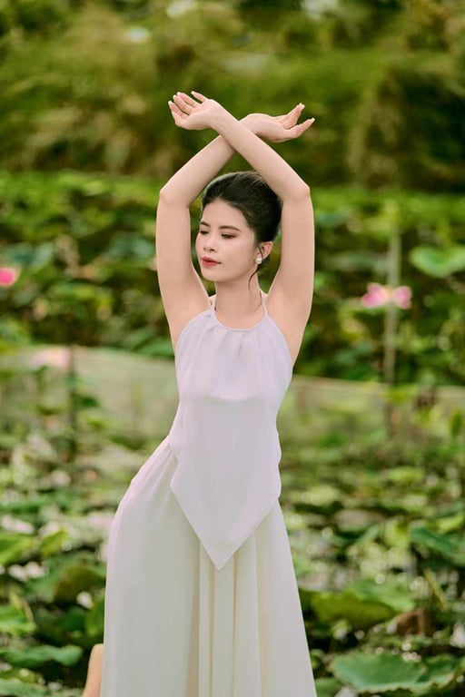 Set yếm trơn-đụp chụp sen