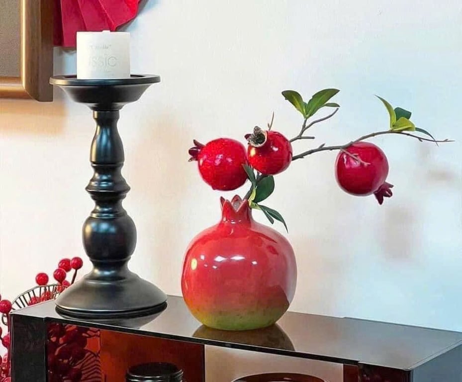 Set bình lựu đỏ