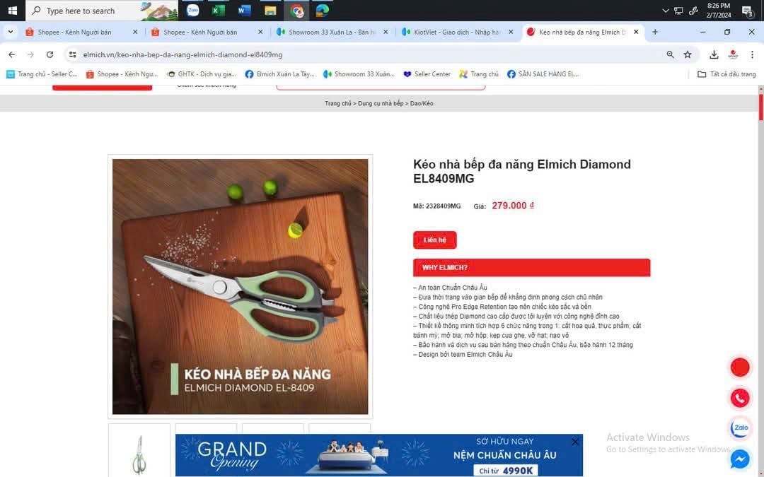 KÉO ELMICH  Diamond EL8409MG