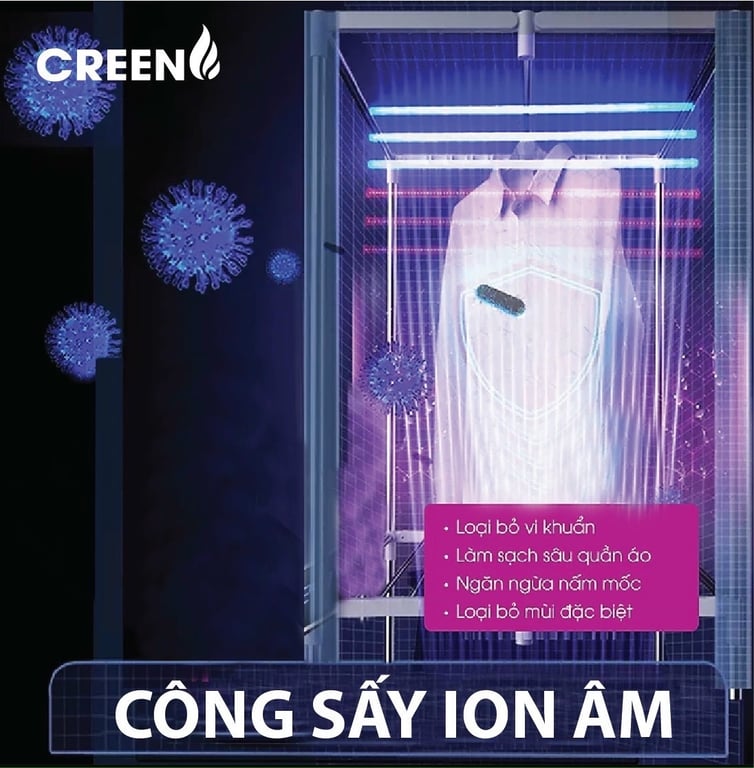 Tủ Sấy Quần Áo Creen CR-TS 160 size to công suất lớn.