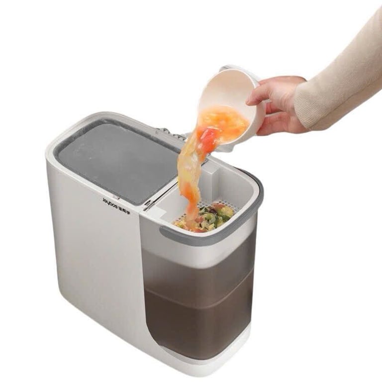 THÙNG RÁC CHIA 2 NGĂN KHÔ - ƯỚT THÔNG MINH CÓ RỔ LỌC JOYBOS