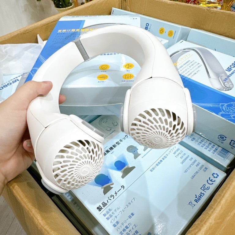 Quạt đeo cổ, máy làm mát cổ Công nghệ mới Nhật Bản