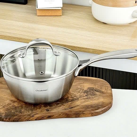 Chảo sâu lòng nắp kính Chockmen C217 20cm, C218 28cm