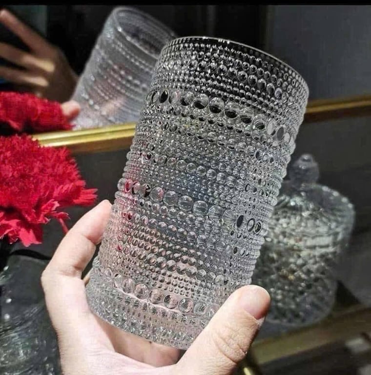 BỘ 6 CỐC THUỶ TINH HẠT CƯỜM DÀY DẶN CHỊU NHIỆT