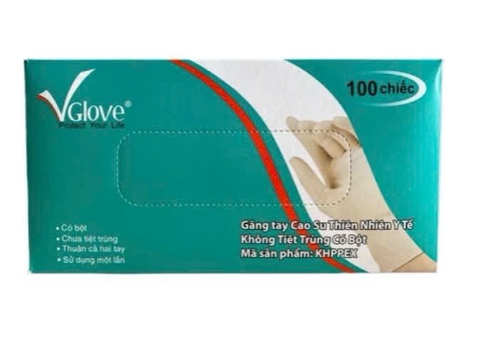 Găng tay vglove có bột size L hộp 100 chiếc
