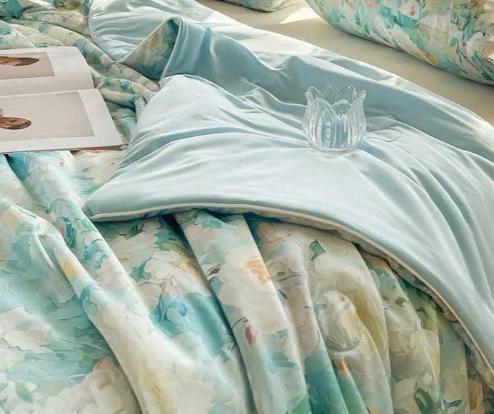 Chăn lạnh Nhật Bản mẫu hoa - GHA320 2mx2m3