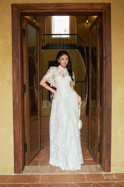 Đầm 2 dây kèm choàng brand Amelie