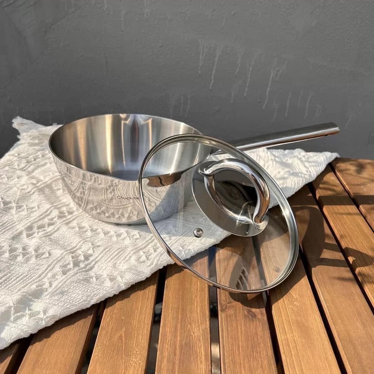 QUÁNH INOX LIỀN KHỐI CHOCKMEN 20cm và 24cm CÓ NẮP CKM46/CKM47