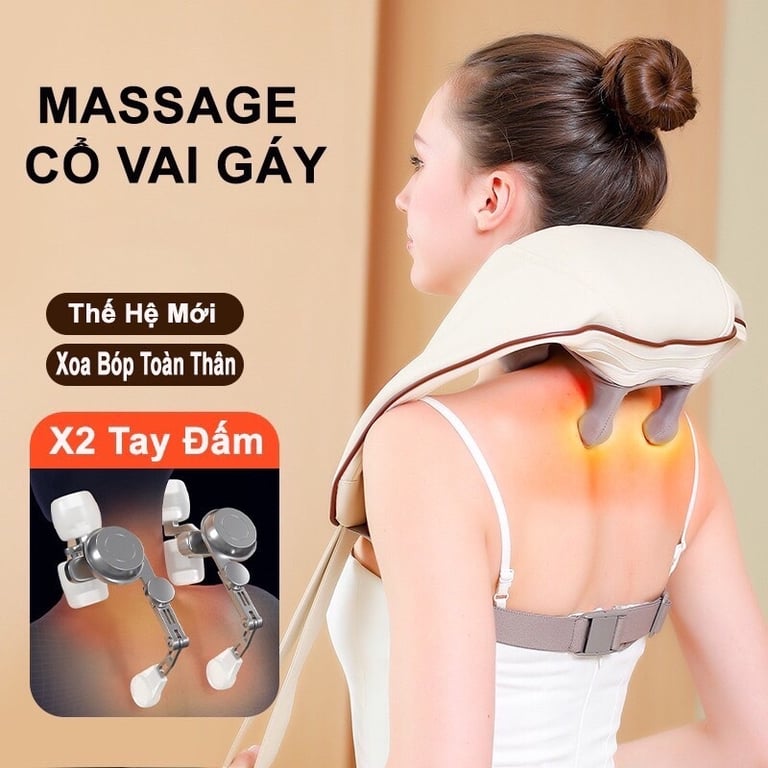 MÁY MASSAGE VAI CỔ VAI GÁY THẾ HỆ MỚI 2024