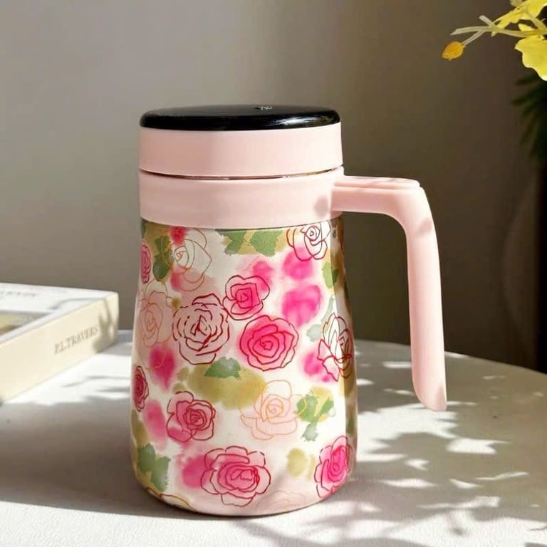 Bình giữ nhiệt hoa hồng 550ml