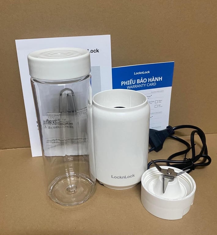 MÁY XAY SINH TỐ LOCKNLOCK MINI CẦM TAY MINI 280ML EJM433WHT