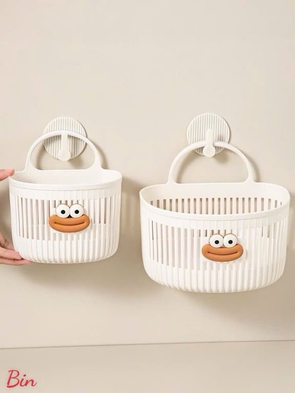 Set 2c Giỏ Treo Tường Đa Chức Năng Cho Nhà Tắm , Nhà Bếp Tiện Lợi