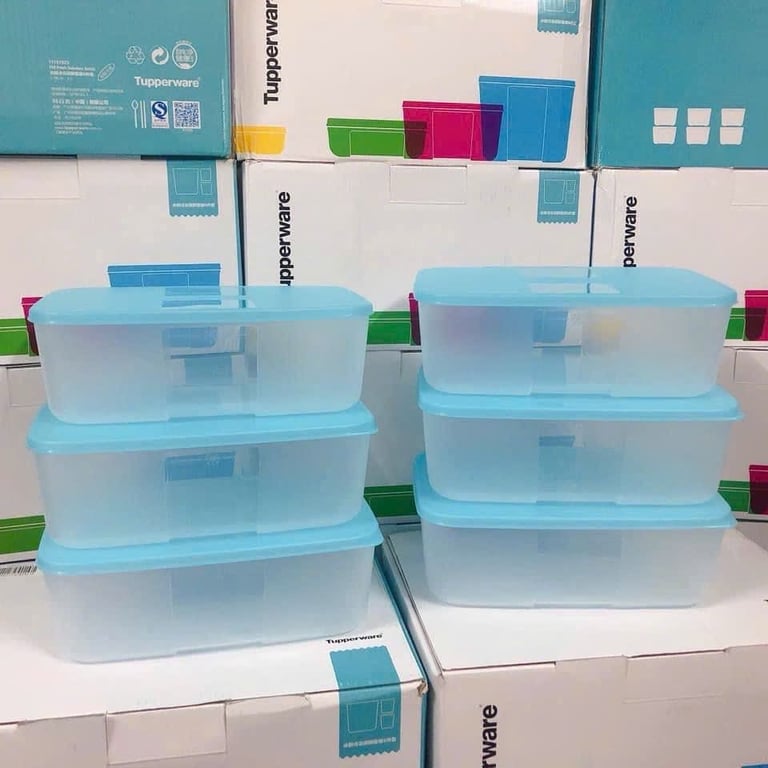 SET 6 HỘP TRỮ ĐÔNG TUPPERWARE 1.7L