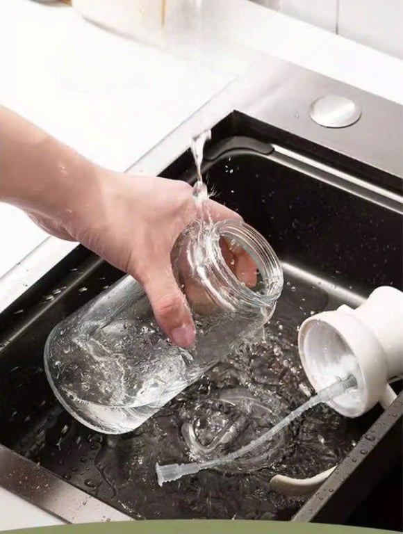 Bình thủy tinh rót dầu tự động, kèm xịt dầu GHA905