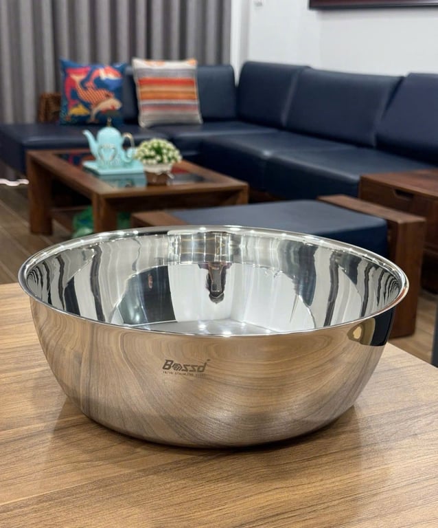 TÔ TRỘN THỨC ĂN KIÊM CHẬU RỬA INOX NHÀ BOSSD 24/28cm