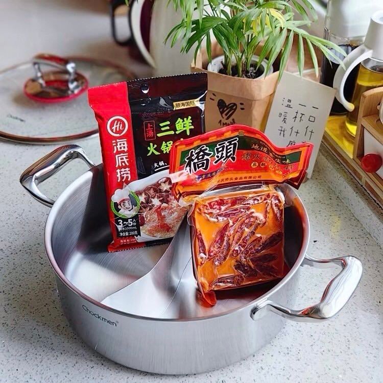 CKM307/308: Nồi lẩu 2 ngăn Chockmen 28-30cm