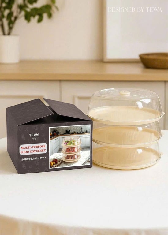 SET 3 HỘP ÚP THỨC ĂN XẾP TẦNG TEWA JAPAN