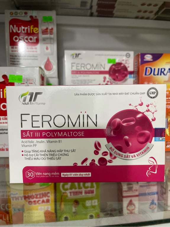 Feromin hộp 30 viên nhất tín hộp mềm sắt